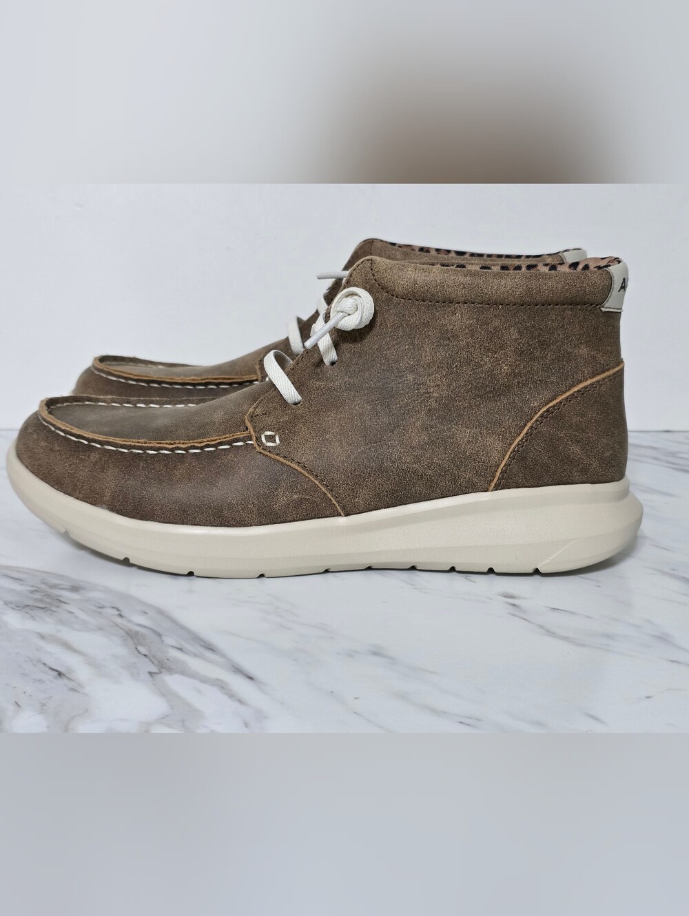 Ariat Hilo High Top Brown Bomber Leather Women's Boots Size 9.5